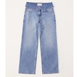 Girls Low Rise Baggy Jeans size 11/12 Fold Over Waist Sold Out